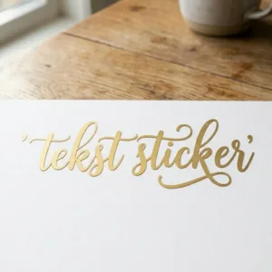 Tekst sticker samenstellen.