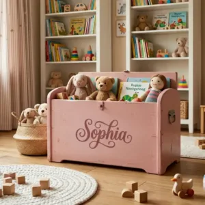 Naam sticker speelgoedkist